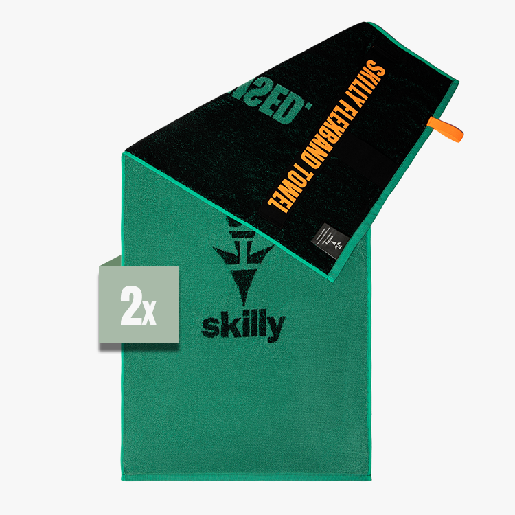FBT120 Fitness Towel - green/black, Double pack